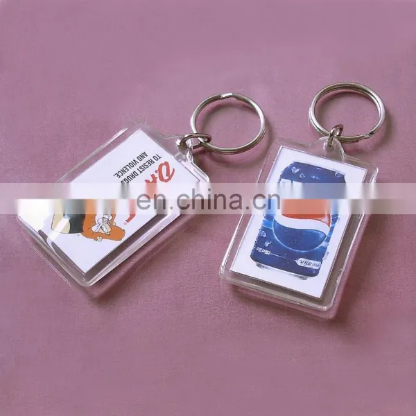 Square Acrylic Any Logo Printing Custom Name Keychains photo-5