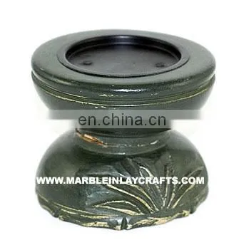Black Soapstone Handicraft Carving Candle Holder