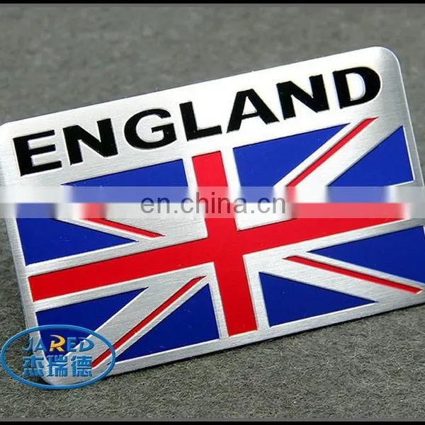 Customized Rectangle Chrome Abs Car Flag Metal Badge photo-2