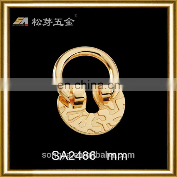 Fashionable Gold Plated Metal Accessory For Ladies Bag, Custom Gold Metal Arch Bridge For Bags, Zinc Alloy Metal Fitting photo-2