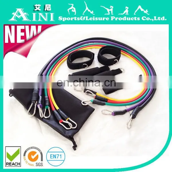 High Quality 100lbs 11pcs Resistance Bands Set Exercise Bands Set,Abs Exercise Equipment