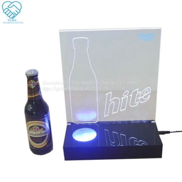 Hot Sale OEM Countertop Clear Acrylic Wine Dispaly With Light photo-2
