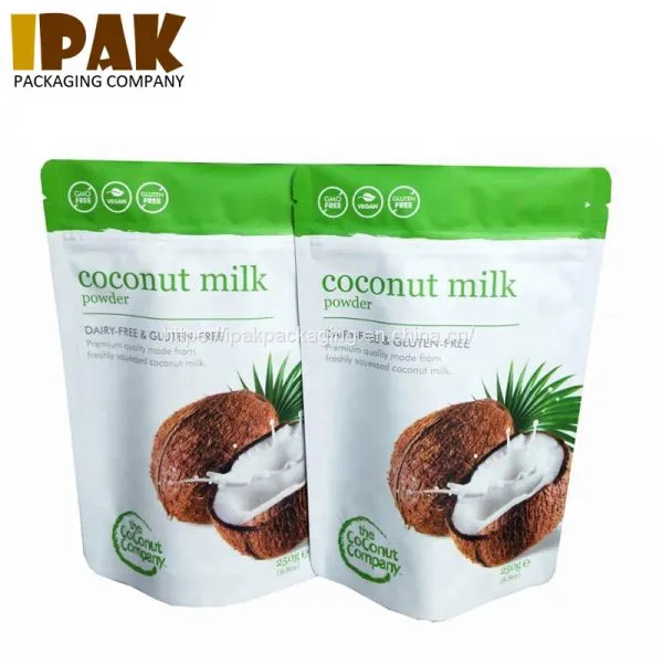 Custom Print Food Grade Matte Stand up Foil Flour Sack Bags With Zipper