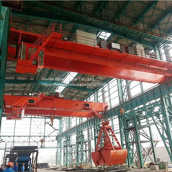 Span 31.5m IP54 5T A5~A7 QZ Double Girder Overhead Crane With Grab photo-4