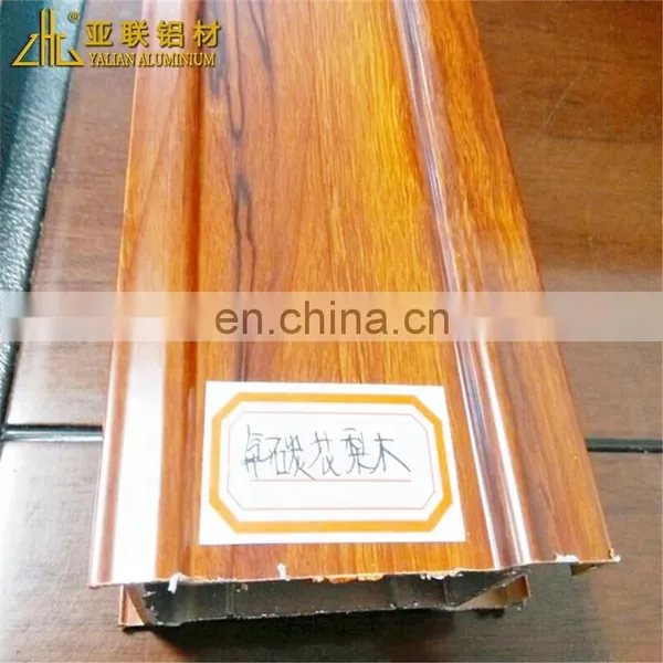 Wood Effect Aluminium Powder Coatings Profile Wood Grain Square Fluorocarbon Coating Aluminium Profile photo-3