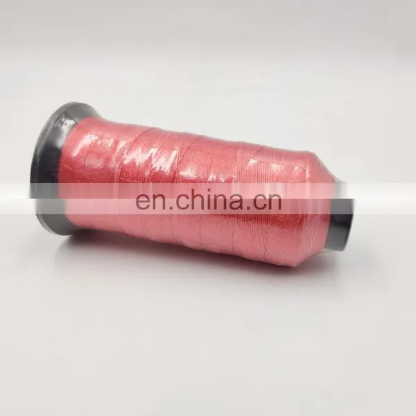 630D/2 Jueqi Factory Sale PET Dyed High Tenacity Sewing Thread Red photo-5