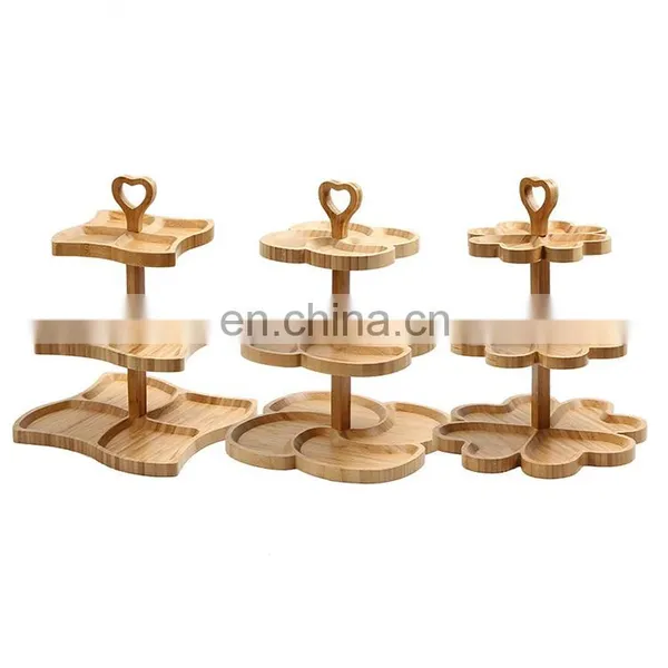 3 Tier Wood European Style Cake Stands Set for Sale Birthday Theme Luxury Wedding Cakes Events Dessert Table photo-4