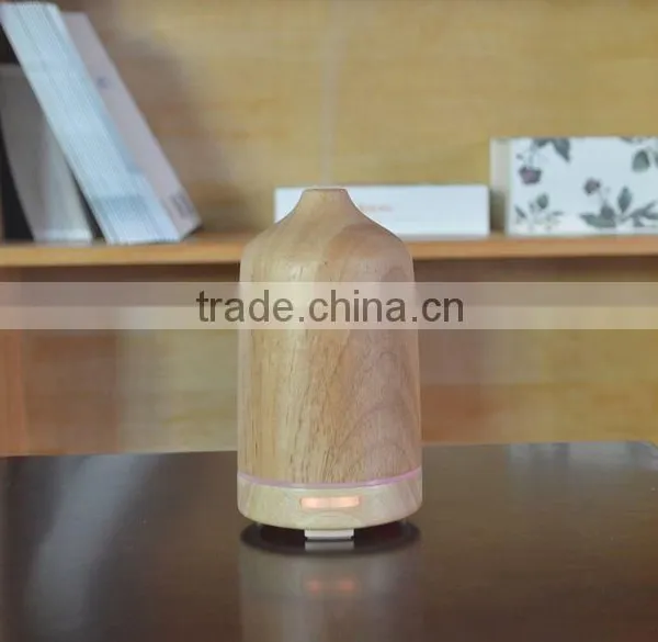 100ml Wood Essential Oil Diffuser LED Light Aroma Diffuser photo-3