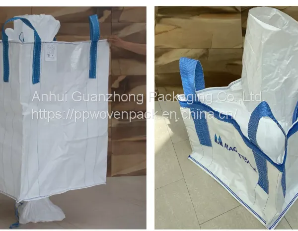 1000Kg 1.5 Ton 2 Tons Sling Container Bag Breathable Ventilated Fabric Fibc Big Bag For Bulk Firewood Sand Corn photo-3