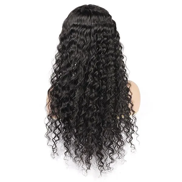Deep Wave 13x4 Front Wig Human Hair Wigs Brazilian Human Hair Wigs Natural Color photo-4
