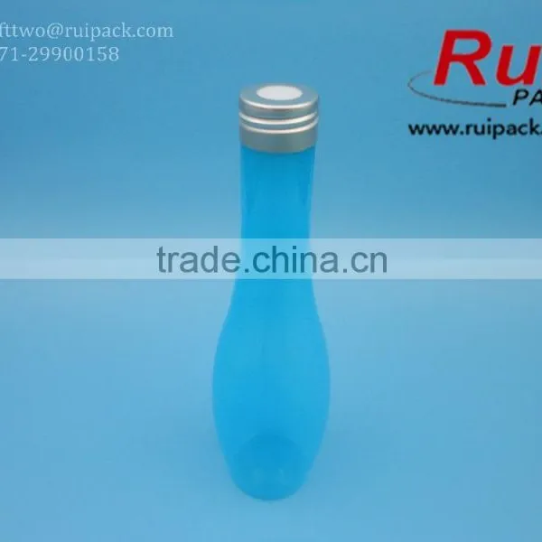 Hot! Long Thin Plastic PET Bottle With Aluminum Cap for Beverage/drink, Clear PET Juice Bottle photo-4