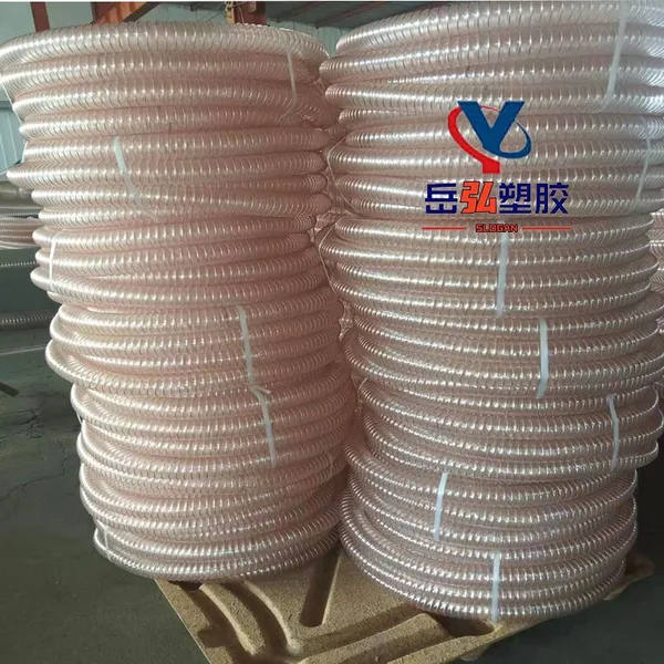 PU Polyurethane Copper-plated Steel Wire HoseDust and Smoke Exhaust, Retractable Bellows, High Temperature Resistant and Antifreeze Steel Wire Spiral Pipe photo-4