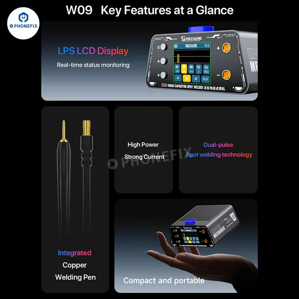 MECHANIC W09 Farad Capacitor Spot Welder for Battery Cell Welding photo-4