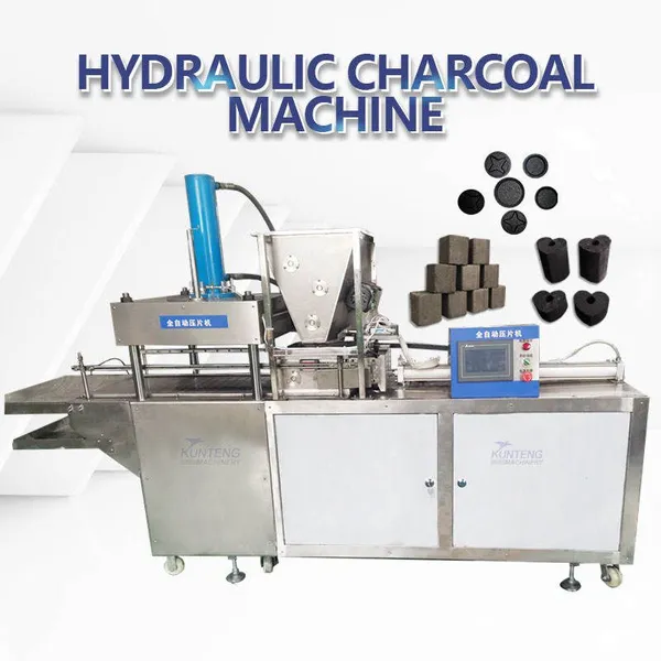 Hydraulic Compressed Coal Machine Round Cube Briquette Hookah Charcoal Making Extruder Machine EPC