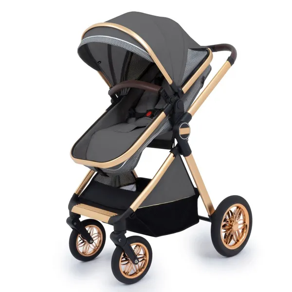 One-Touch Fold Aluminum Alloy Frame Stroller-Ultra Aluminum Alloy Frame Stroller Reversible Seat Linen 8