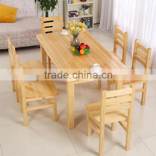 Customize 100% Solid Wood Restaurant Furniture, Pine Wood Table and Chair Wholesale Quality Choice photo-2