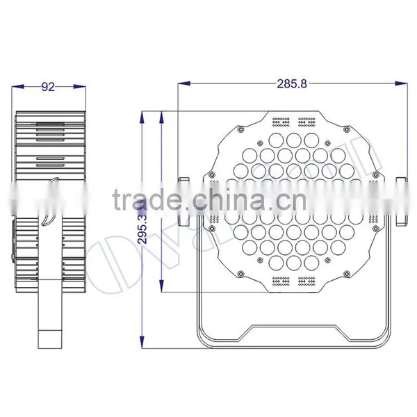 Hot Sale Thin Lamp 54x3Watt RGBW Flat Led Par Lights , Compact Design- Slim Flat Par photo-6