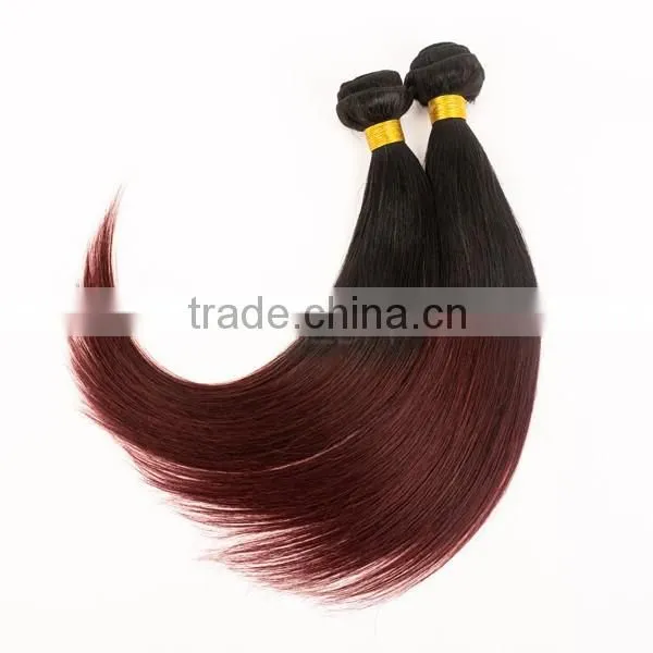 Peruvian Hair Weave Peruvian Ombre Hair Black and Red Ombre Hair Cheap Ombre Hair Extension photo-3