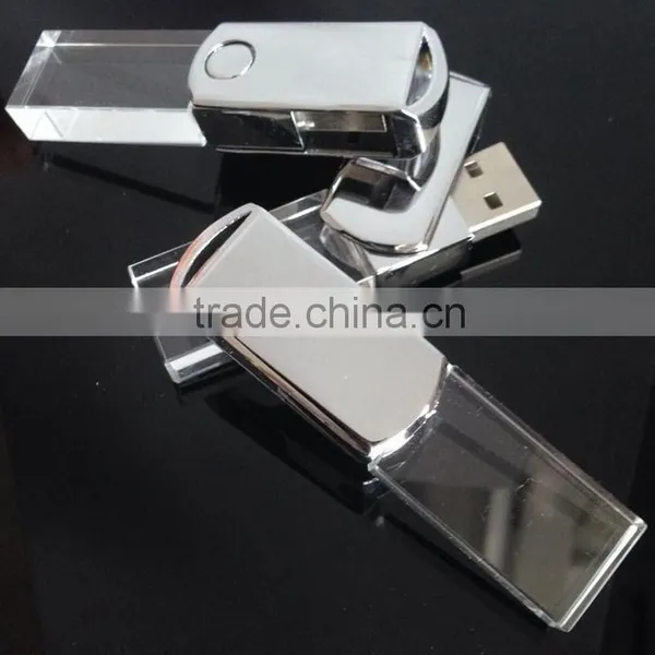 LED Red Green Blue White Light USB Flash Driver Crystal Usb Flash Driver Quality Choice photo-3