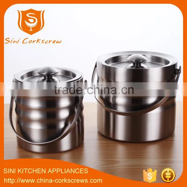 Stainless Steel Wine Beer Ice Bucket With Lid photo-4