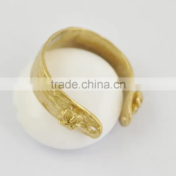 Gold Ring, Flower Leaf Brass Diamond Cz Gold Ring, Gold Rings Designs For Men & Women P6619