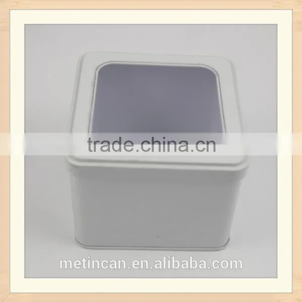 Direct Factory Window Square Tin Box With PVC Window photo-2