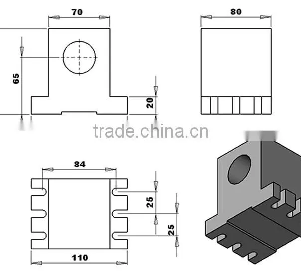 4 Jaw 100mm Chuck CNC 4th Axis CNC Dividing Head 5M-3-100B photo-3