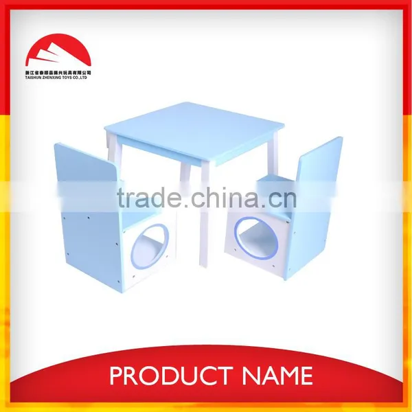 MDF Blue Bear Design Carton Kids Study Table and Chair Set photo-3