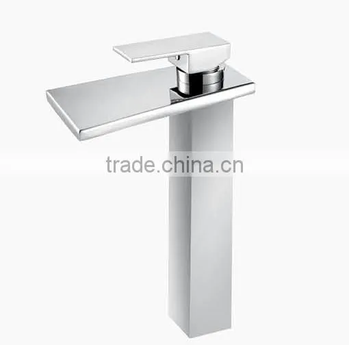 Brass Waterfall Cascade Bathroom Faucet Chrome Plated photo-6