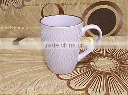 2016 Noverty Embossed 11 oz Solid Color Cheap Stoneware Tea Mug With Rim photo-6