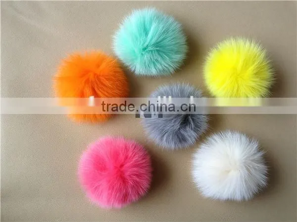 Dyed Color Fox Fur Pom Pom photo-4
