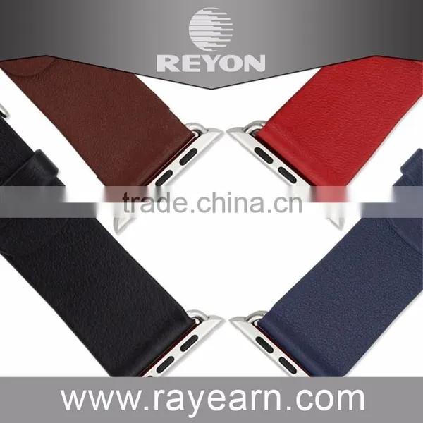 New Genuine Leather Watch Band Strap Band Daptor With High Quality for Apple Watch photo-3