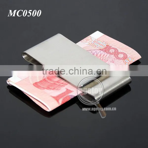 Double-deck Sliver Money Clip Slim Pocket Purse Cash Holder Card Organizer Stainless Steel Metal Money Clipper photo-5