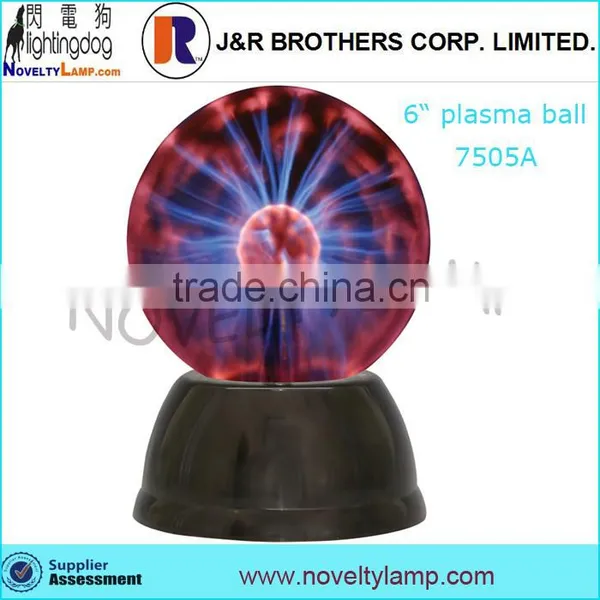 6 Inch Plasma Ball Round Base Adaptor Operated Plasma Lamp photo-2