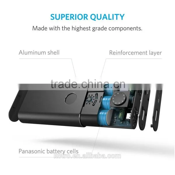 Aluminum Shell Power Bank PowerCore+ 6000 6600 7800 9000mAh Anker Portable Power Bank 2.0 Technology photo-3