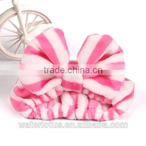 Korea Style Soft Hair Band Flannel Home Headband Elastic Hair Band photo-3