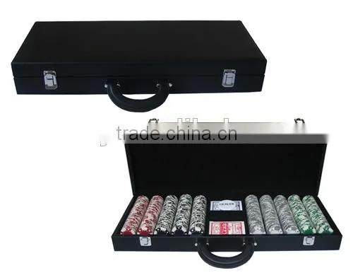 Custom Leather Poker Chip Set for 500 Chips photo-2