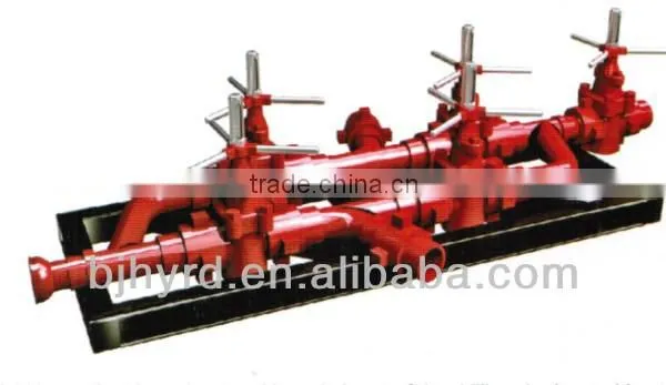 API 16c choke manifold with choke valve