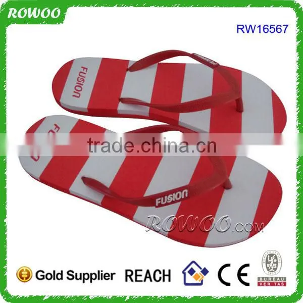 EVA Colorful Strip Sandals,slippers Flip Flop Beach Slippers photo-2