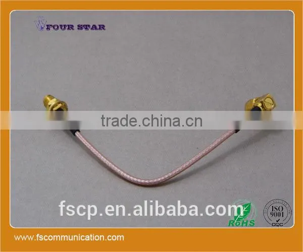 RG316 Cable Assembly With SMA Male Right Angle Crimp to SMA Female Bulkhead Crimp Connectors photo-2