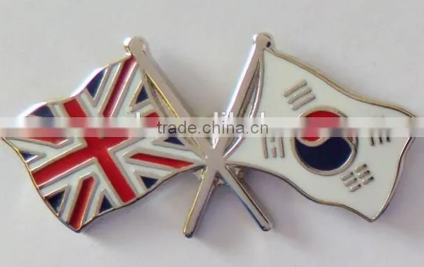 UK and Pakistan Cross National Flag Lapel Pin Badge photo-2