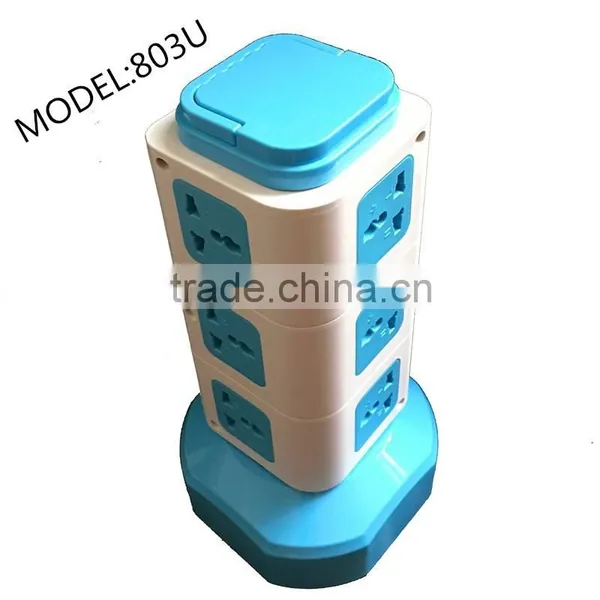 Wholesale 3 Layer Electrical Power Plug Socket/ Vertical Tower Extension Socket Outlet With Usb Quality Choice photo-2