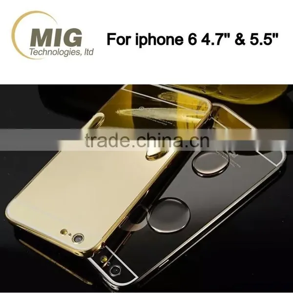 Case for Iphone 6 Case for Iphone 6S Aluminum Metal Frame Bumper Mirrior Back Cell Phone Cover photo-2