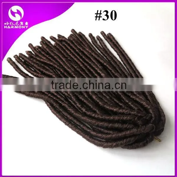 HARMONY 18inch 110grams Burgundy Color Synthetic Hair Synthetic Dread Locks Twist Hair Extensions Dreadlocks Braiding Hair photo-4