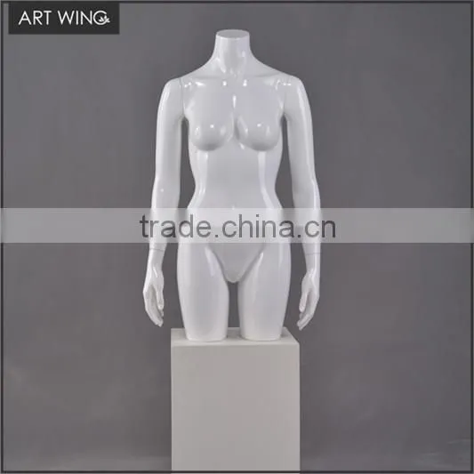 Display White Gloss Sexy Female Head and Torso Mannequin for Sewing photo-2