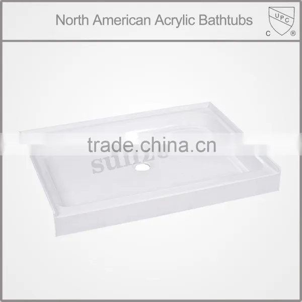 North America Market UPC/cUPC Certified Left and Right Center Drain Shower Base, Shower Trays, Cupc Tile Rim Base