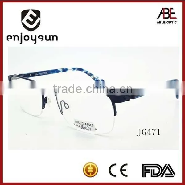 Wholesale Designer Replica Man Half Frame Metal Optical Spectacles Quality Choice