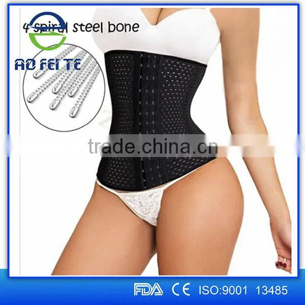2016 New Fashion Latex Waist Trainer 9 Steel Boned Waist Training Corsets Latex Waist Cincher Sexy Women Shapewear Quality Choice photo-3