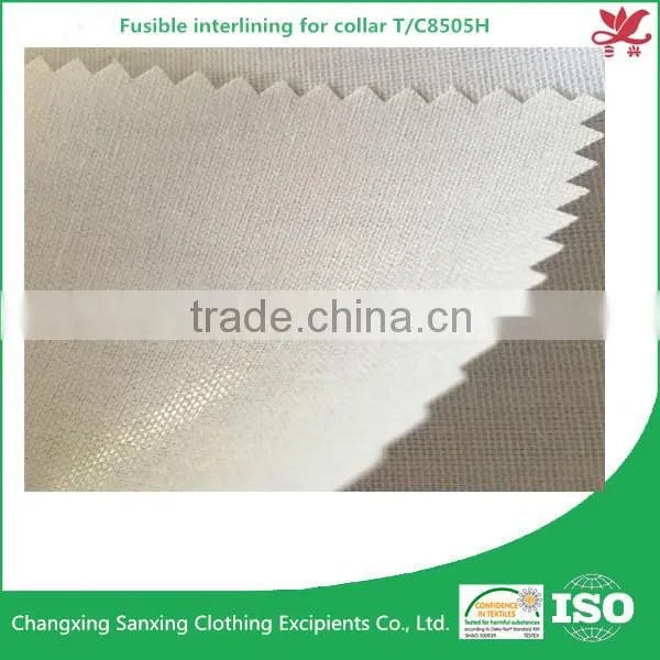 LDPE coating fusible interlining for collar T/C8505H accessories for collar