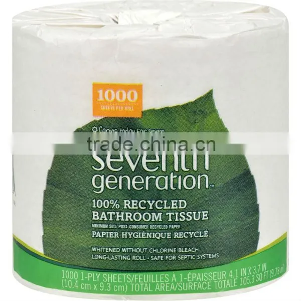 Seventh Generation Bathroom Tissue - 1 Ply 1000 Sheet Roll - Case of 60